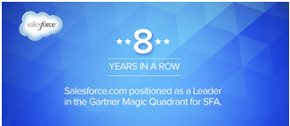 Salesforce.com zum 8. Mal in Folge Leader im „Gartner Magic Quadrant für SFA 2014“ Salesforce.com zum 8. Mal in Folge Leader im „Gartner Magic Quadrant für SFA 2014“