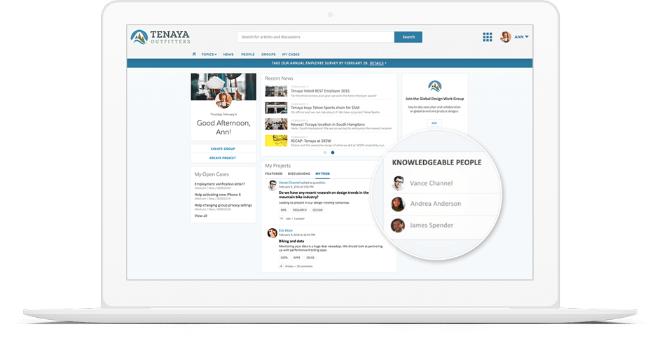 social network for business for chatter