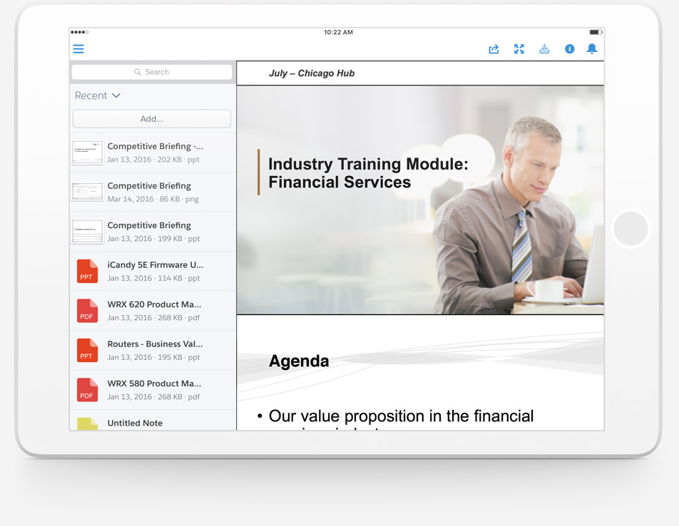 content management system for sales cloud